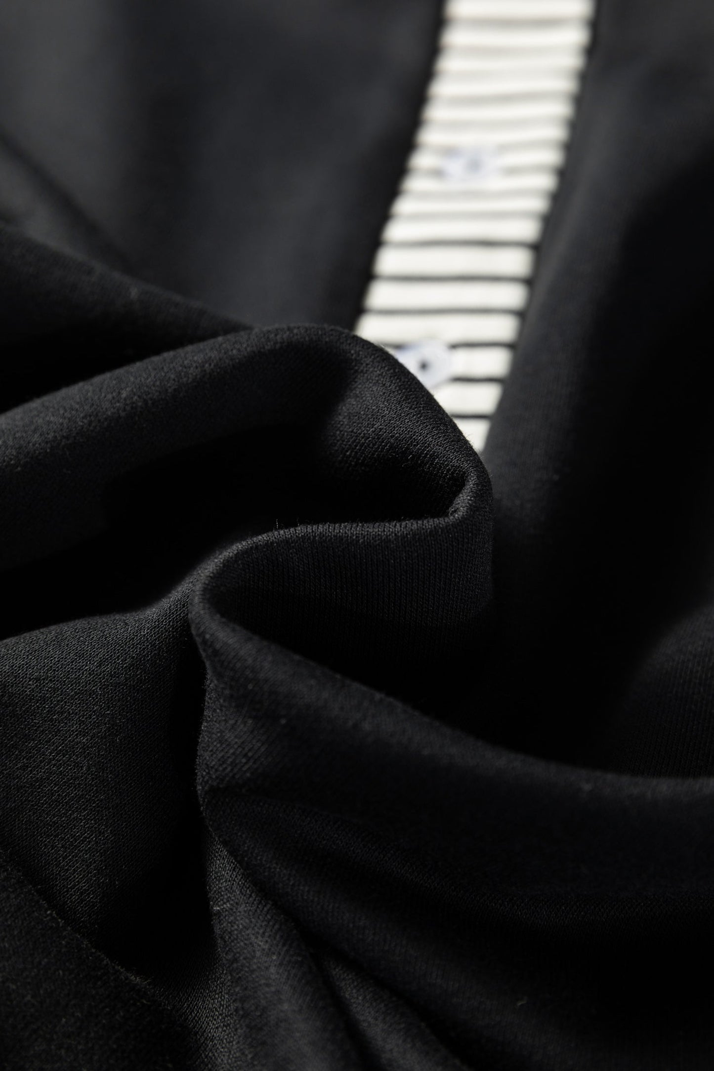 Plus Size Stripe Cuffs Collared Ruffle Hem Dress