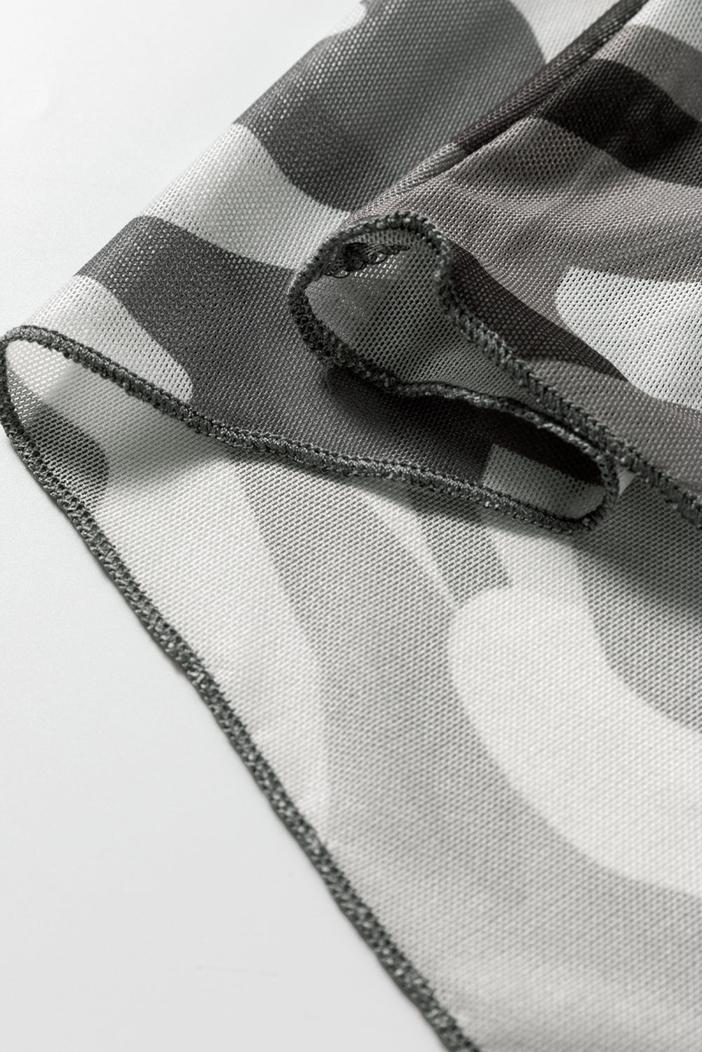 Western Camo Mesh Long Sleeve Top