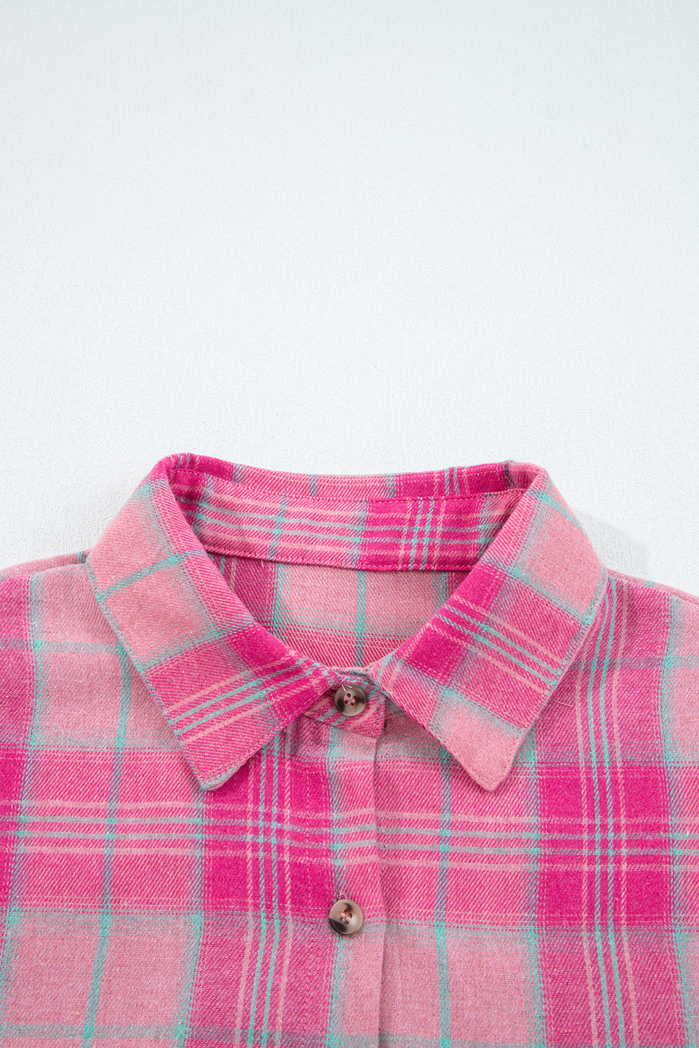 Plaid Button-Up Long Sleeve Pocketed Shirt