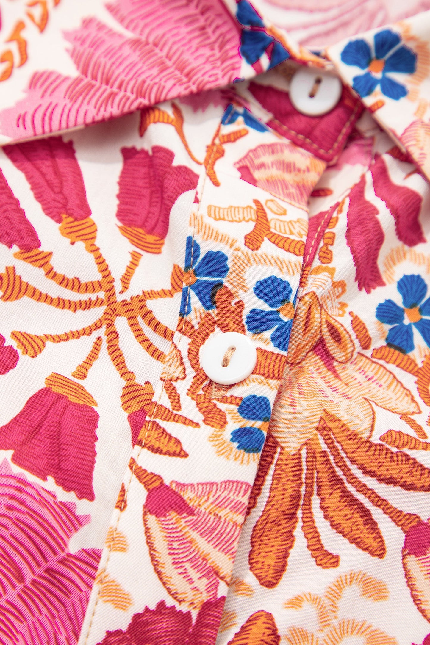 Floral Collared Long Sleeve Mini Dress