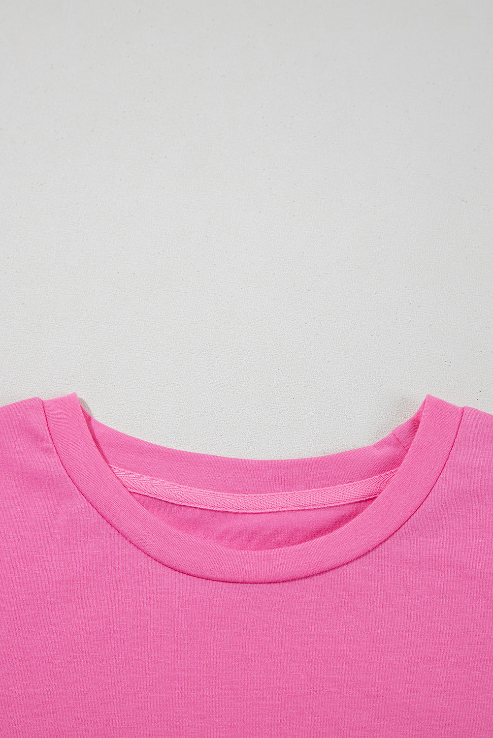 Solid Short Sleeve Crew Neck Tee