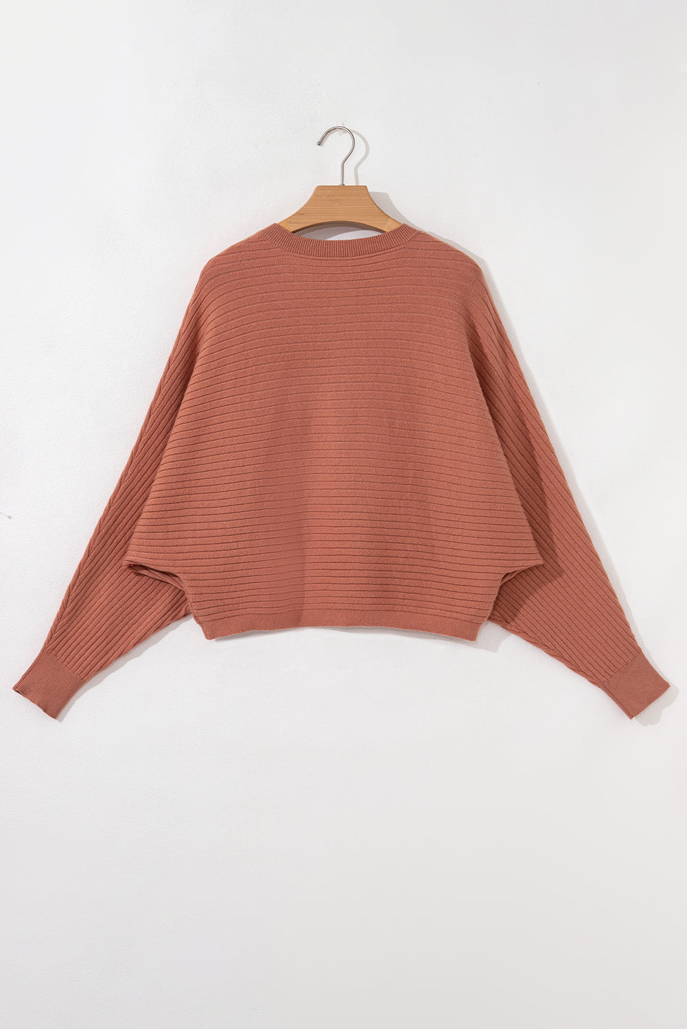 Ribbed Knit Button Front Dolman Sleeve Sweater Cardigan