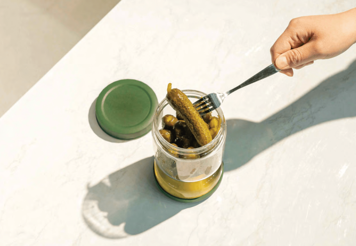 Glass Flip-Over Pickle Jar