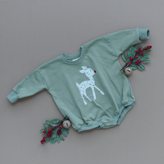Rudolph Sweatshirt Romper