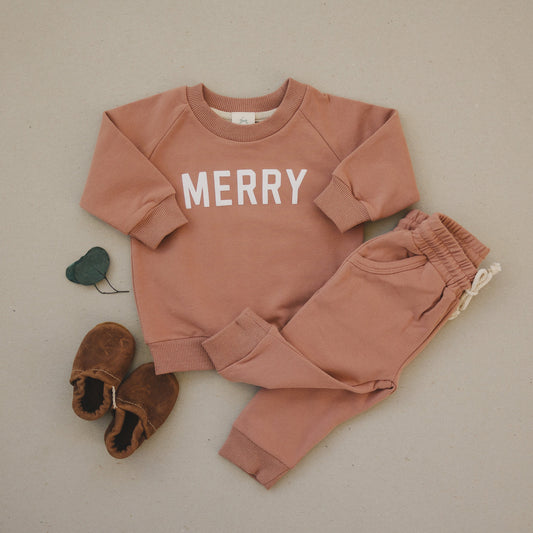 Merry Organic Cotton 2pc Jogger Set *3-6 & 6-12 months left