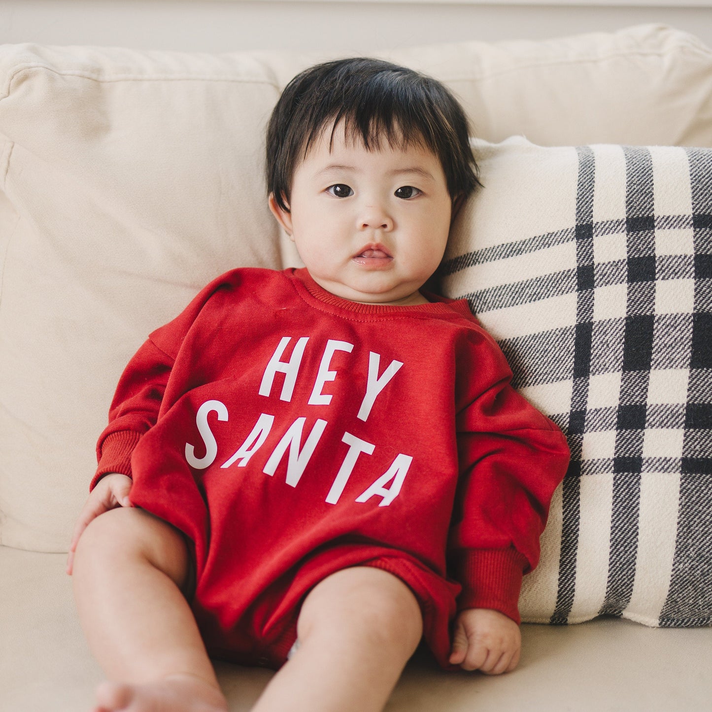 Hey Santa Sweatshirt Romper