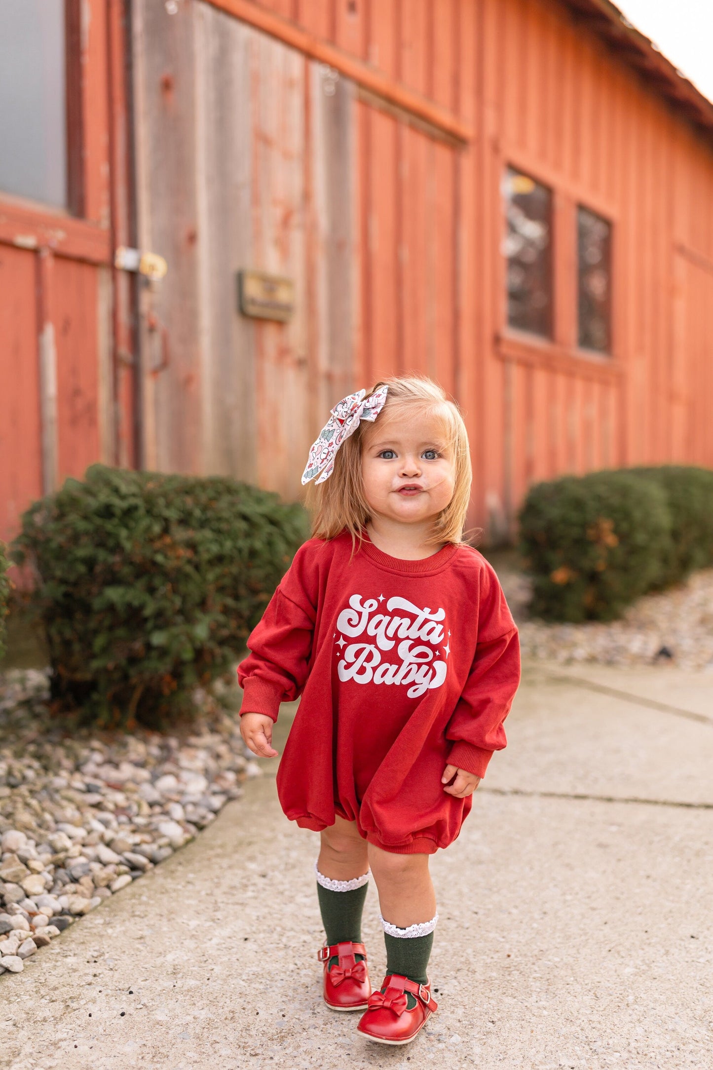 Santa Baby Sweatshirt Romper