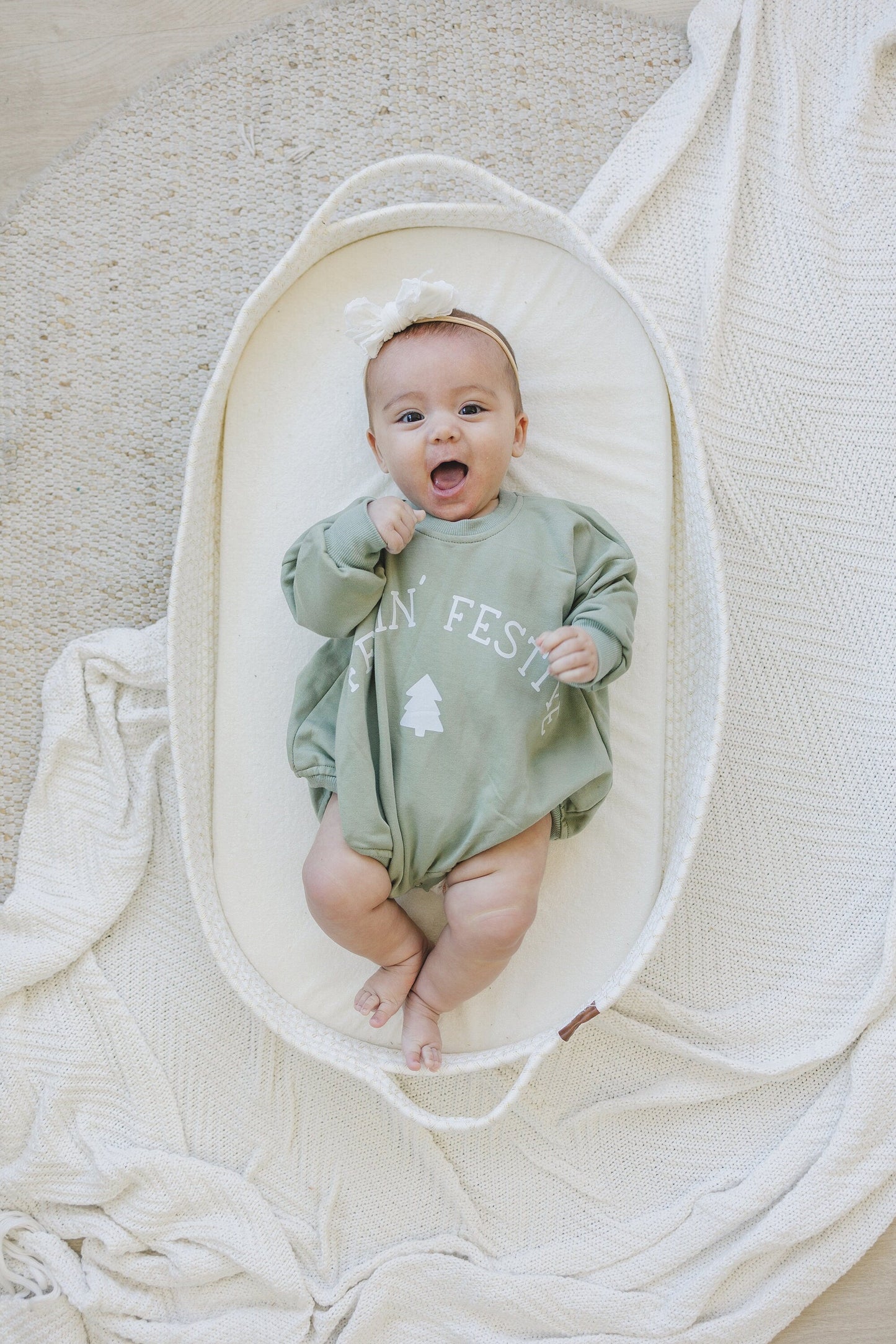 Feelin' Festive Christmas Sweatshirt Romper