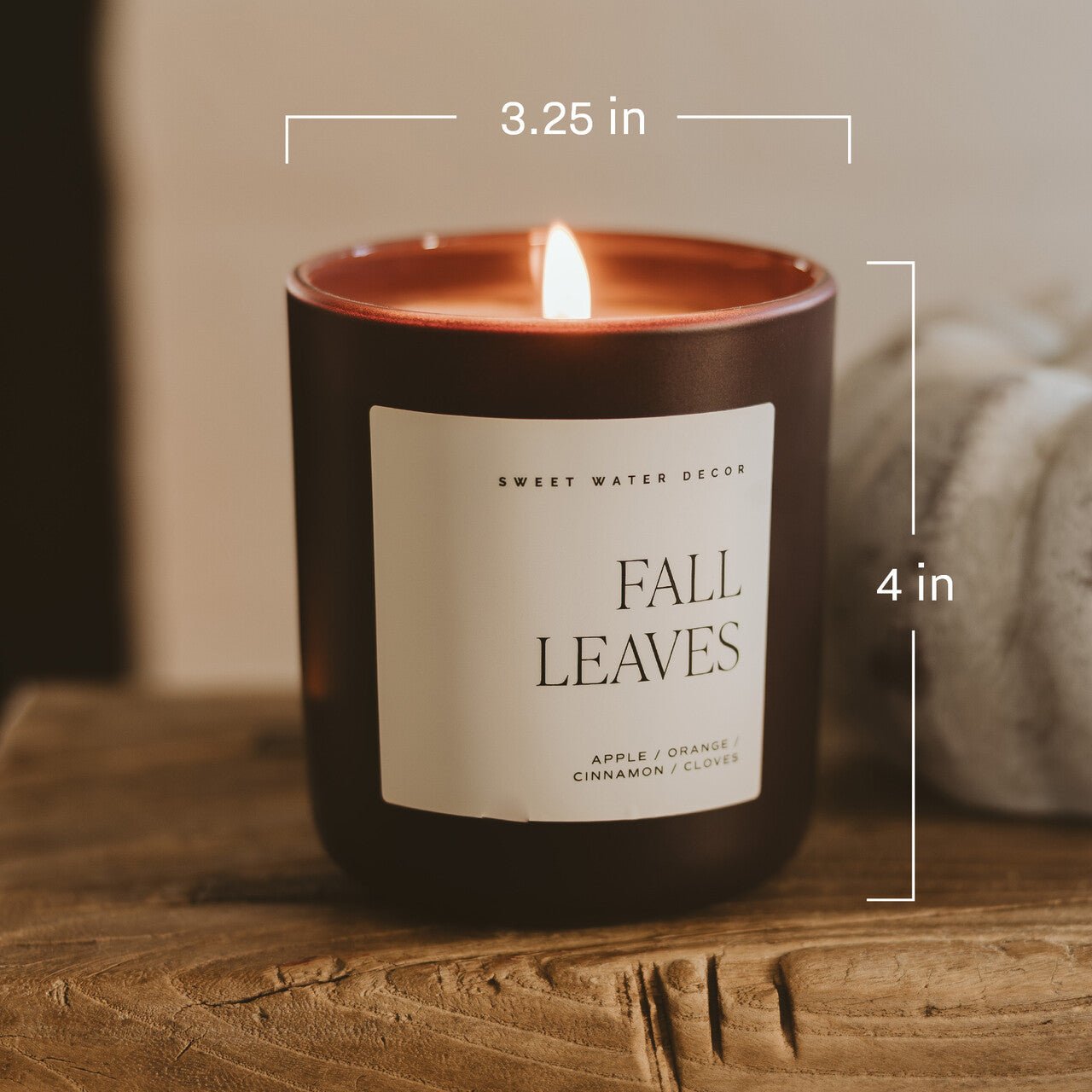 Hello Fall Soy Candle - Brown Matte Jar - 15 oz