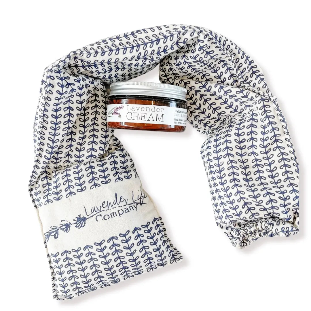 Lavender Cream & Warming Neck Wrap — Relaxation Gift Set
