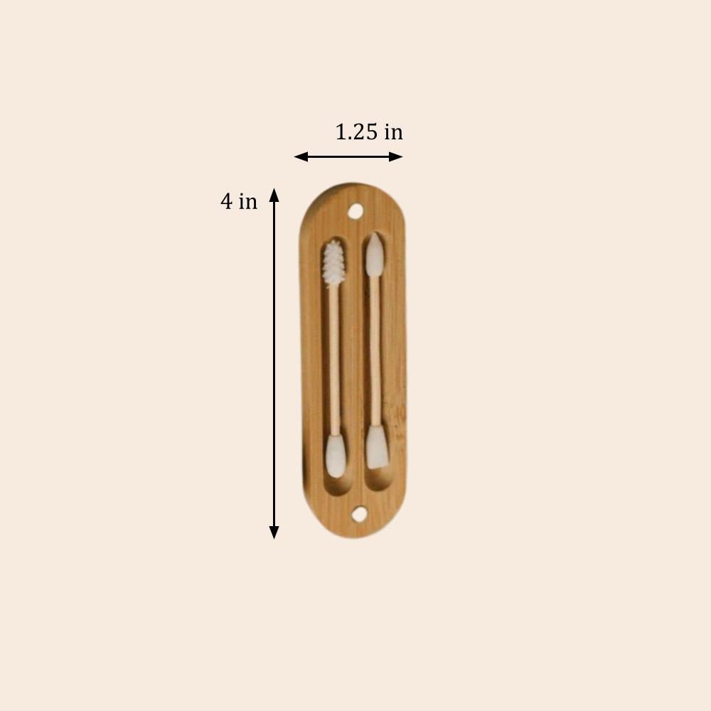 Reusable Bamboo Ear Swabs with Case