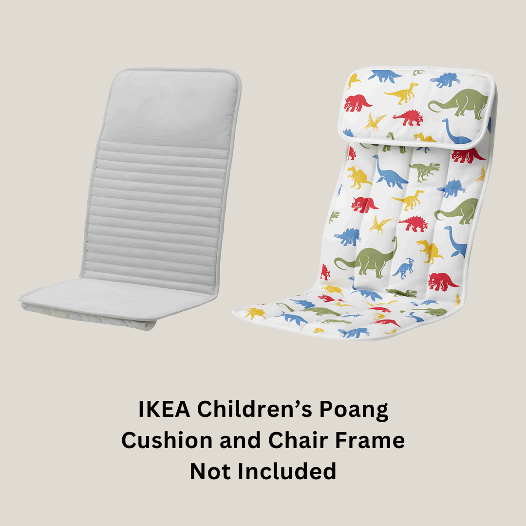 Beige Pinstripe Cushion Cover, Compatible with IKEA Children's Poang