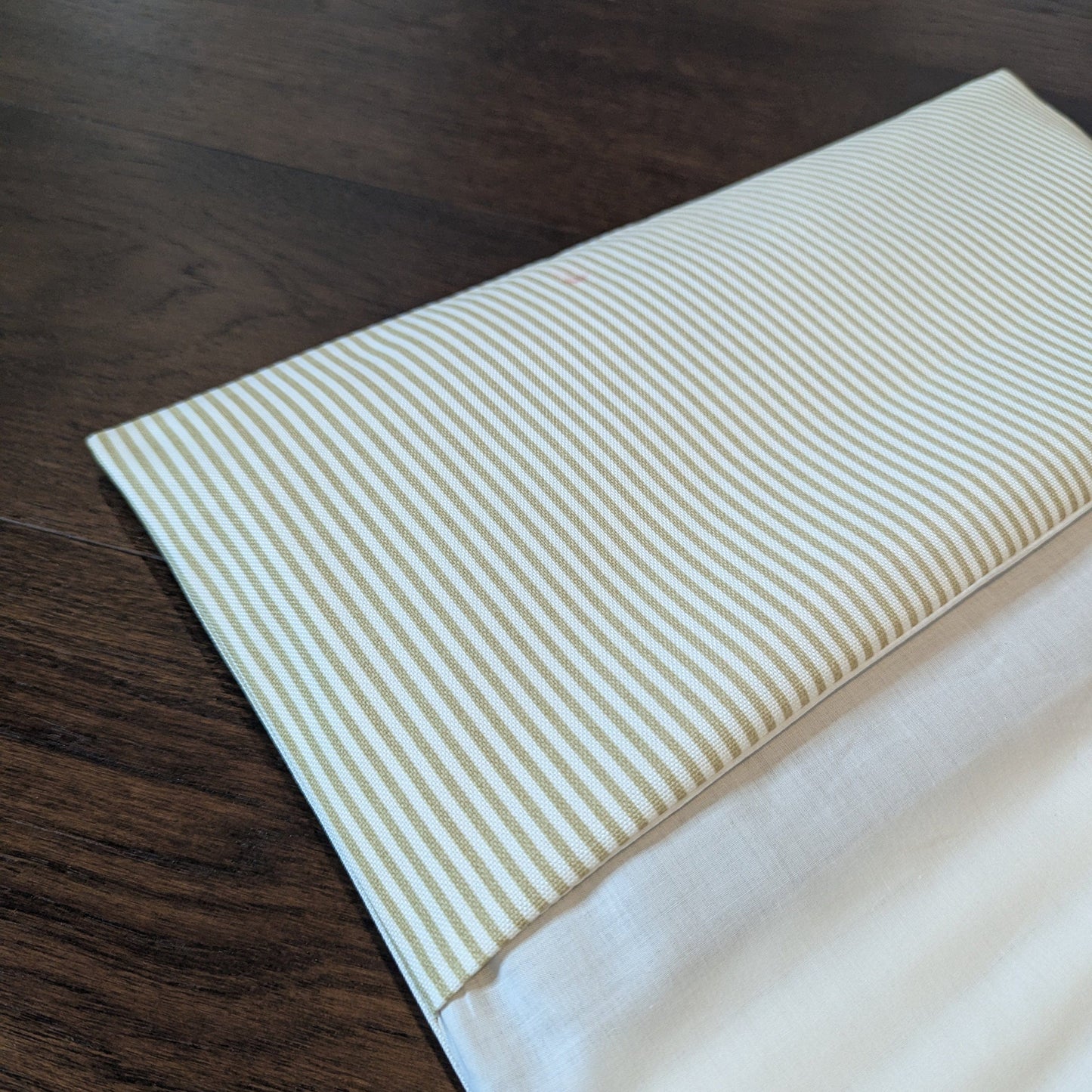 Beige Pinstripe Cushion Cover, Compatible with IKEA Children's Poang