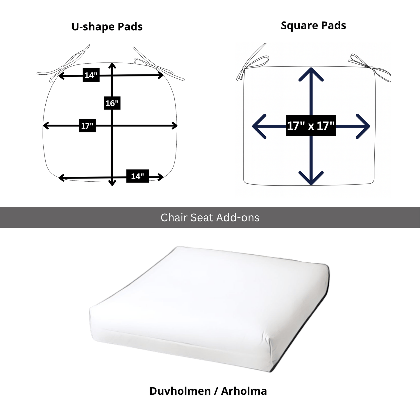 2 Pack Outdoor Pillow Covers | Beige Stripe | Compatible with IKEA Duvholmen and Kuddarna Cushions
