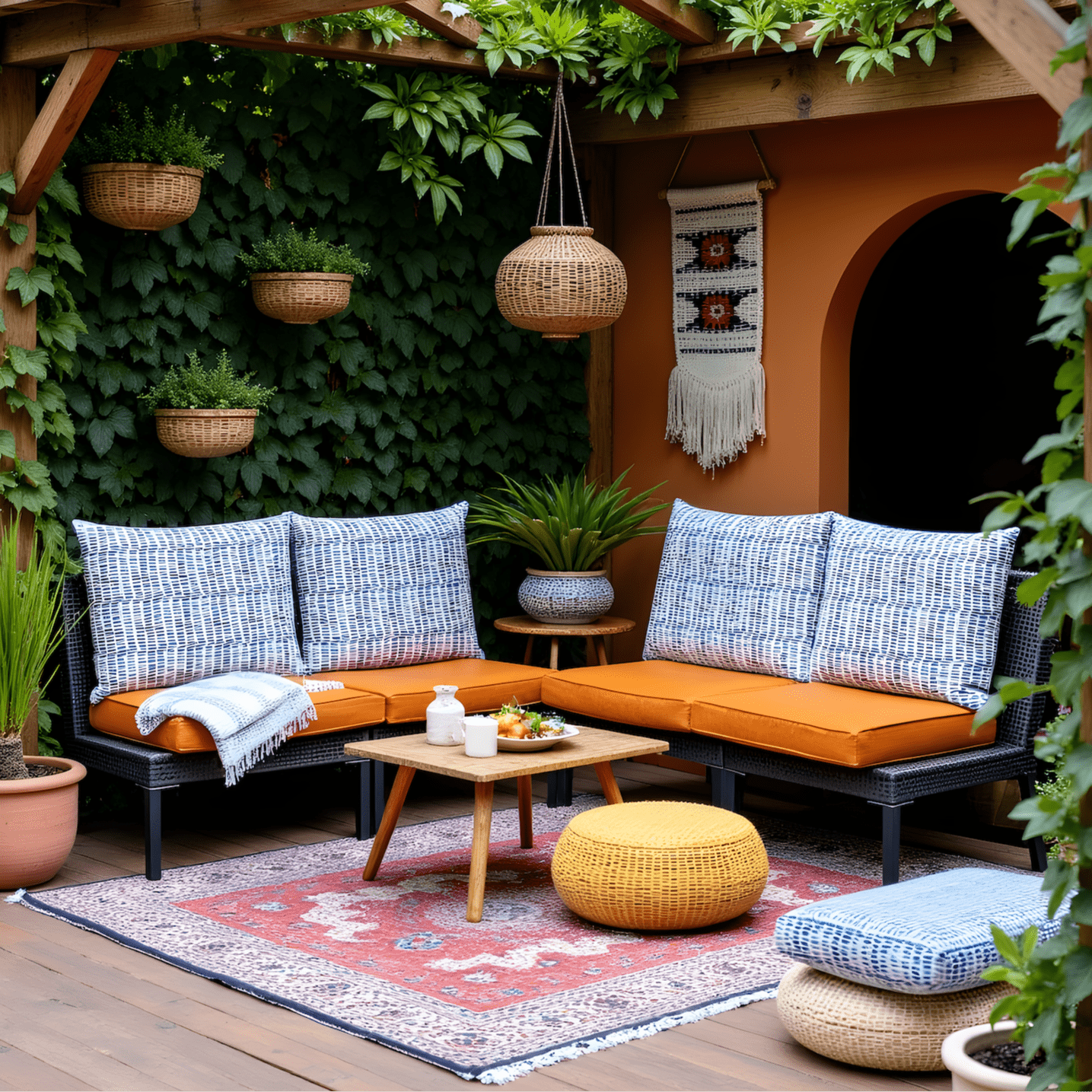 Blue Rain Outdoor Pillow Covers – 2 Pack – Compatible with IKEA Duvholmen & Kuddarna