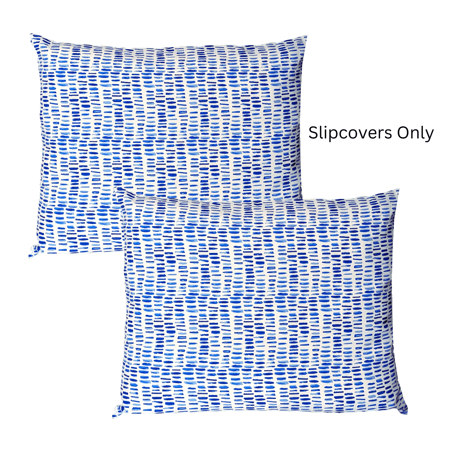 Rockin Cushions Outdoor Slip Covers | Blue Rain | Compatible with IKEA Duvholmen Cushions | Includes 2 Duvholmen Pillow Covers and 2 Duvholmen Seat Covers - Set of 4
