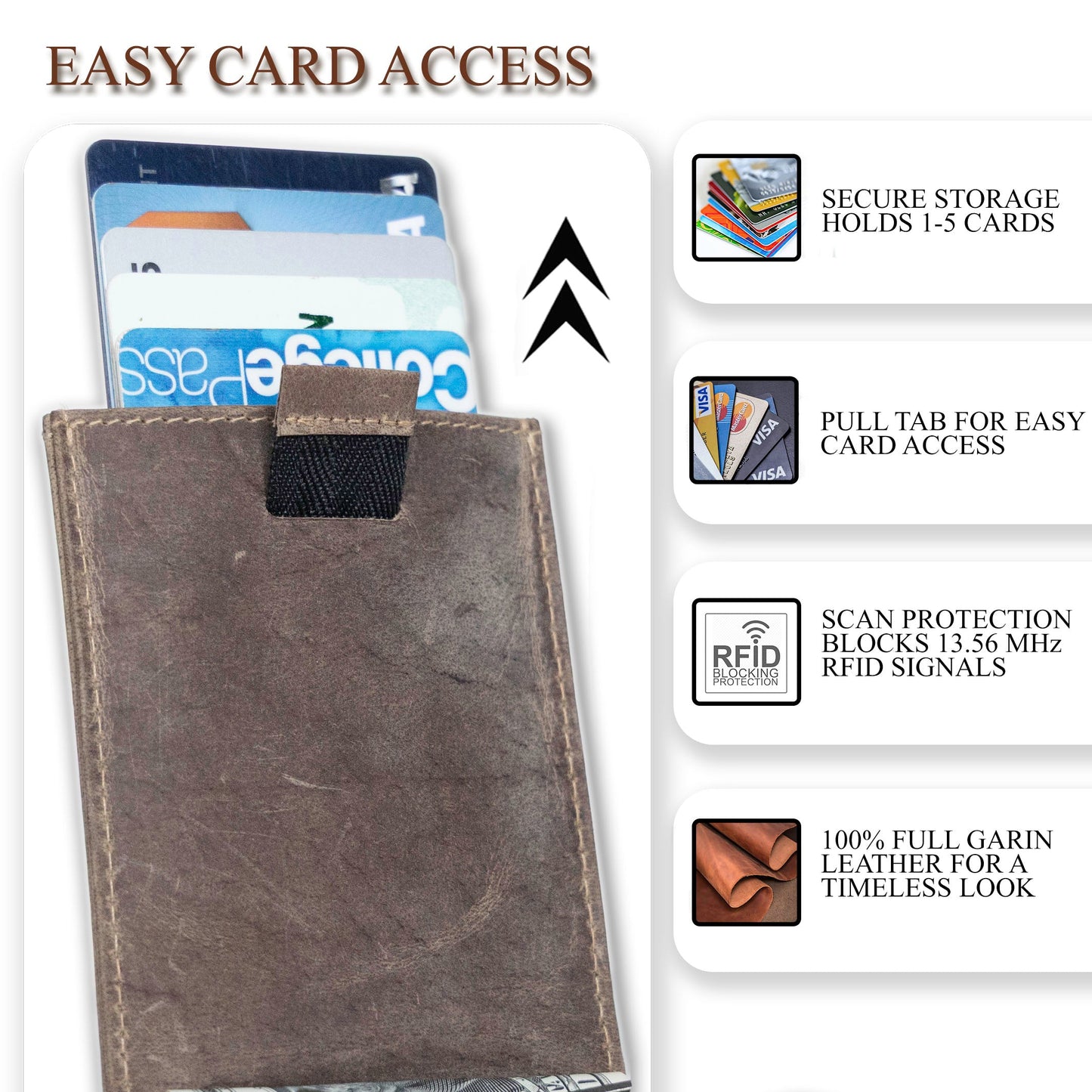 Leather Money Clip Bifold