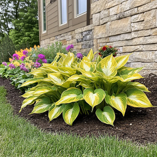 Rare Yellow Variegated Hosta Seeds, Green Leaves with Gold and Creamy Yellow Edges