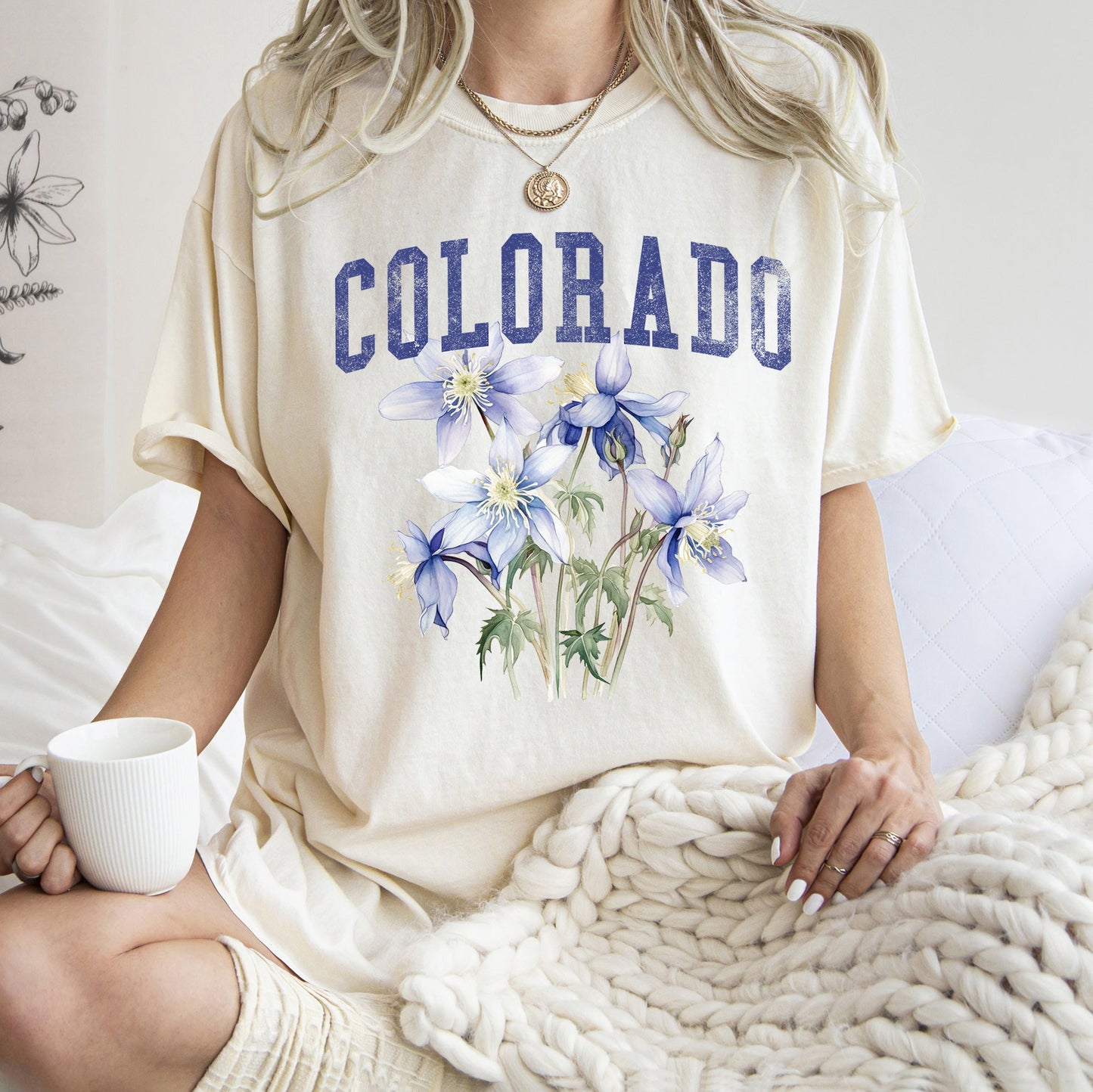 Colorado State Flower Comfort Colors Tshirt