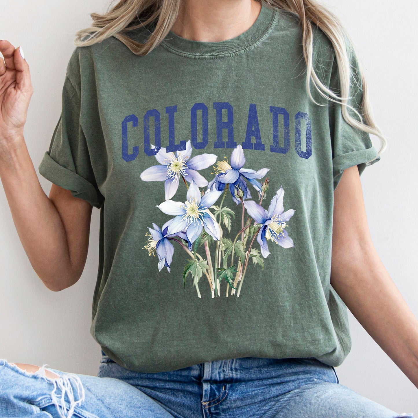 Colorado State Flower Comfort Colors Tshirt