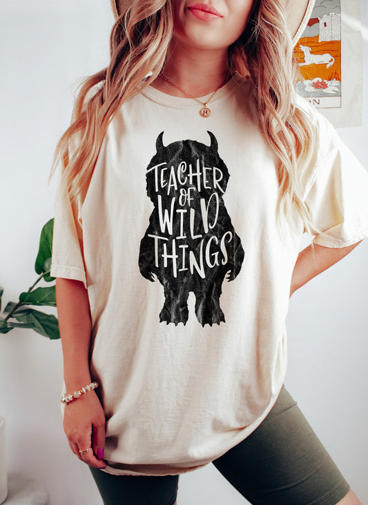 Teacher Of Wild Things Funny Teacher Comfort Colors Tshirt