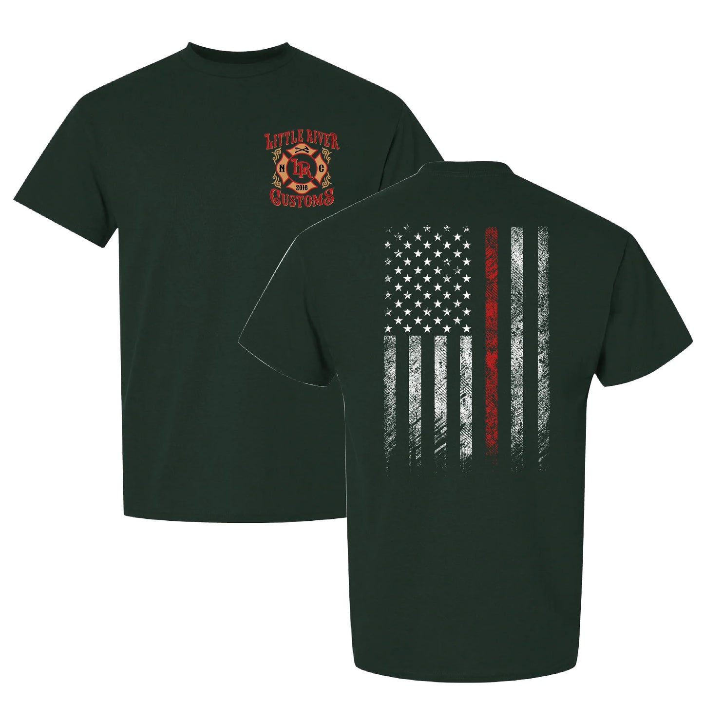 Thin Line Thick Skin Firefighter Tee
