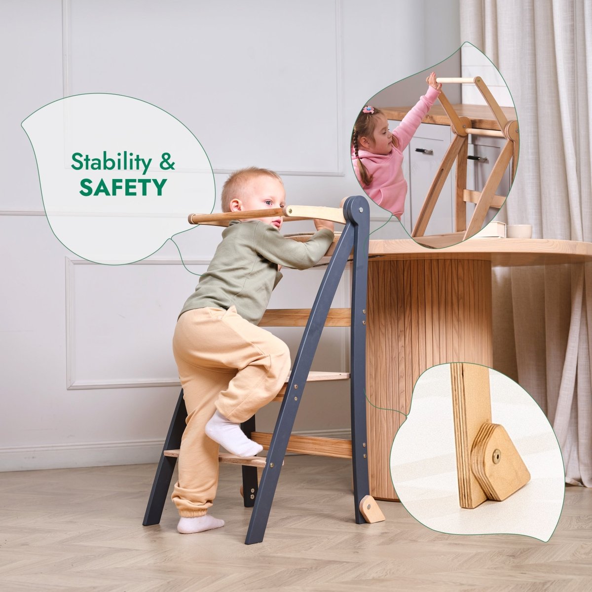 Toddler Tower: Step stool for Kids - Graphite