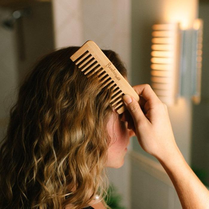 Bamboo Wide Tooth Comb | Flat Tips
