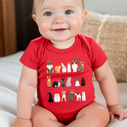 Cat Lovers Kid's Tees, Farm Animal Infant Bodysuits, Pet, Illustration, Breeds, Youth Comfort Colors T-Shirt